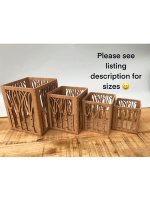 Lanterna di candela in legno di colore semplice per porta luci per tè artigianali in laser cut design