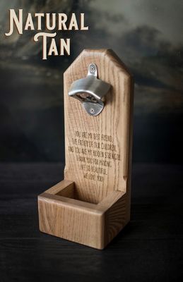 Apribottiglie di birra a manico di legno Regalo ideale per gli sposi con stampa del logo personalizzato