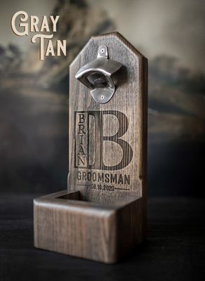 Apribottiglie di birra a manico di legno Regalo ideale per gli sposi con stampa del logo personalizzato