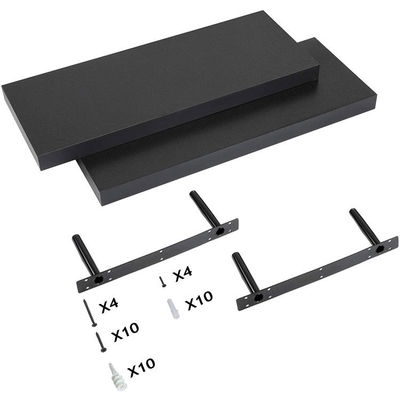 Ripiano galleggiante in legno massello montato a parete