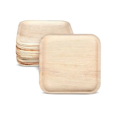 6X9&quot; Palm Leaf Square Party Dinner Plates Eco-Friendly and Business Gifts Occasione