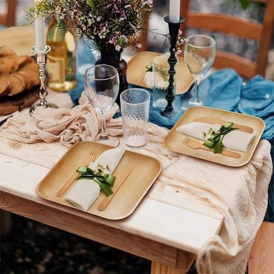 Fabbricazione di alimenti e bevande Piastre di foglie di palma naturali usa e getta 6' 8" 10" di forma quadrata