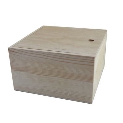 Grande scatola di legno con coperchio di diapositiva in colore normale o personalizzato