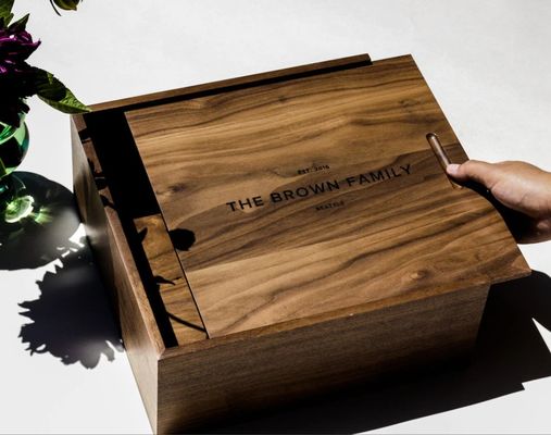 Moderna scatola di memoria minimalista personalizzata per souvenir e custodi di loghi personalizzati