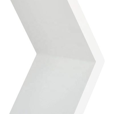 Scaffale a parete esagonale in legno intagliato per organizzazione decorativa di case rurali rustiche