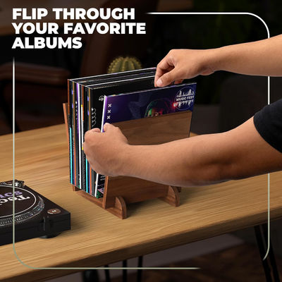 Disponibile con portadischi in legno di noce massello per il deposito multifunzionale