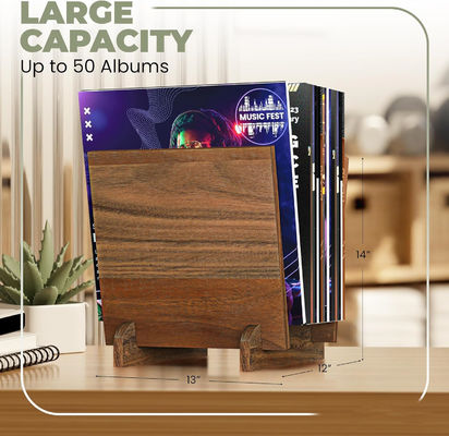 Disponibile con portadischi in legno di noce massello per il deposito multifunzionale