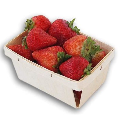 Colore di legno di betulla o pioppo 4 x 4 pollici Pint Frutta Cesti per decorazioni di festa