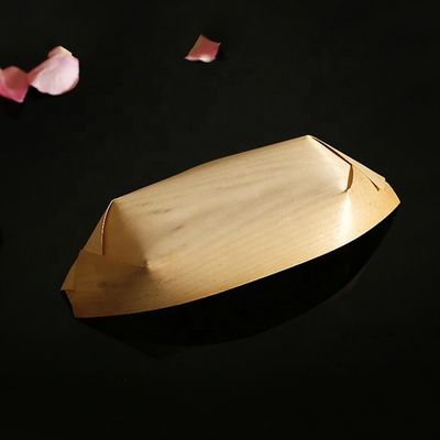 Logo personalizzato Acceptabile Birch Bambù Forma barca vela Legno Sushi vassoio