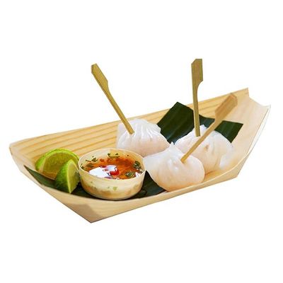 Logo personalizzato Acceptabile Birch Bambù Forma barca vela Legno Sushi vassoio