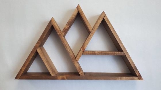 Ripiani di montagna in legno naturale Multilayer Montaggio a parete Ripiani galleggianti 26,75x16x3,5 pollici