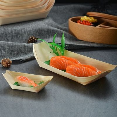 Sushi in legno 9 pollici Modern Simple Disposable Pine Birch Bambù