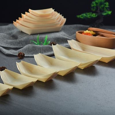 Sushi in legno 9 pollici Modern Simple Disposable Pine Birch Bambù