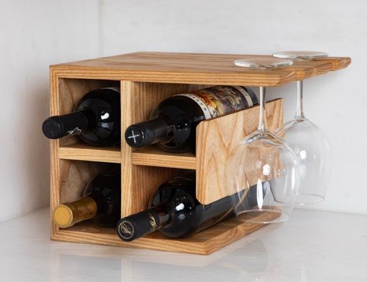 Logo personalizzato Reggiseno per vino in legno duro Portatore di vino in grande quantità per il bancone