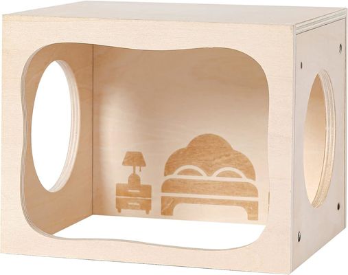 Casa di legno traspirante per piccoli animali Camera personalizzabile per nascondersi ed esplorare