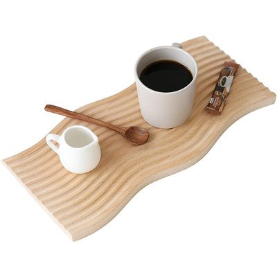 Tavolo in legno a forma d'onda Tavolo da colazione per la cucina 40.5x18.5x2cm Logo personalizzato