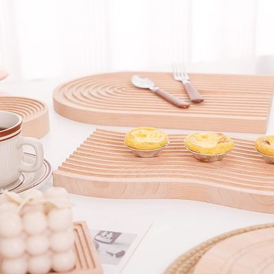 Tavolo in legno a forma d'onda Tavolo da colazione per la cucina 40.5x18.5x2cm Logo personalizzato