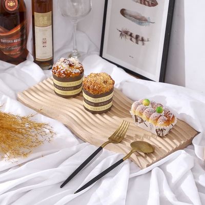 Tavolo in legno a forma d'onda Tavolo da colazione per la cucina 40.5x18.5x2cm Logo personalizzato