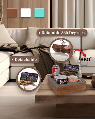 Divano in legno Caddy Tenere snack bevande e telecomando a portata di mano sul letto sedile auto o sulla spiaggia