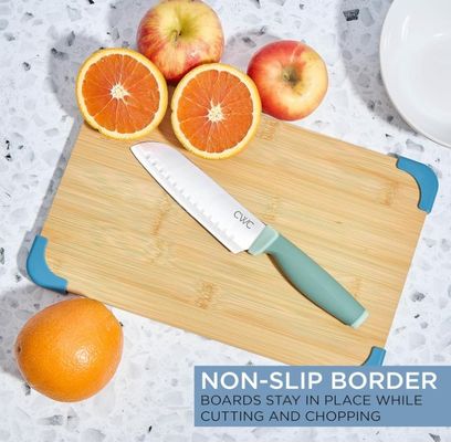 Set di tavola da taglio in bambù sostenibile per cucina