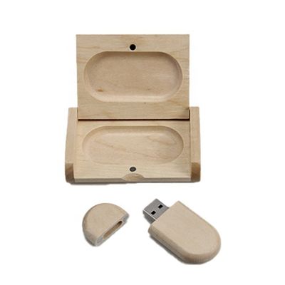 Maple Wood Color 32GB USB Flash Drive con logo personalizzato e confezione inclusa