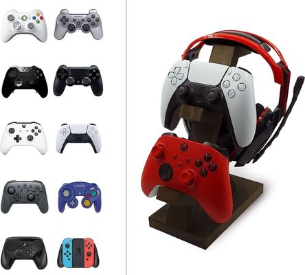 Controller per videogiochi Headset Stand Ripiano di legno per la decorazione domestica con porta cuffie