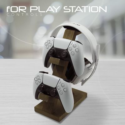 Controller per videogiochi Headset Stand Ripiano di legno per la decorazione domestica con porta cuffie