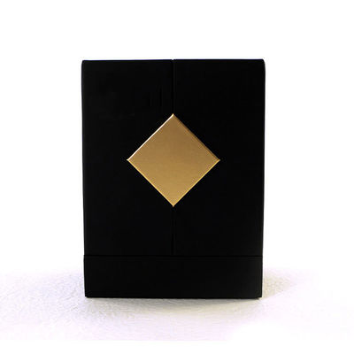 Imballaggio quadrato per profumi di olio essenziale con logo e disegno con timbro in oro personalizzato
