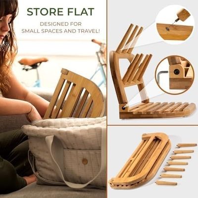 Migliora la tua esperienza di asciugatura con il nostro scaffale di asciugatura per bottiglie di bambù per bambini