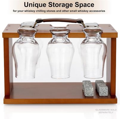 Tenitore di asciugatura di vetri verniciati a livello singolo per bicchieri di degustazione del bourbon whisky