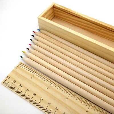 Casella per matite in legno polifunzionale con struttura in legno e materiale solido