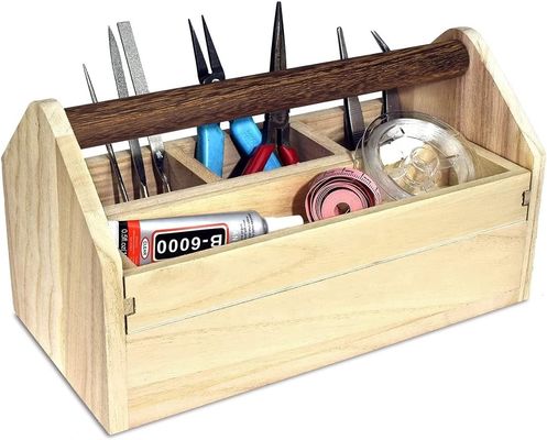 Ordine personalizzato accettato Scatola per attrezzi artigianali con legno di pino/bamboo