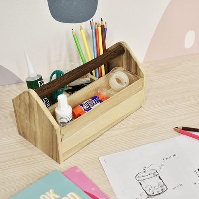 Ordine personalizzato accettato Scatola per attrezzi artigianali con legno di pino/bamboo