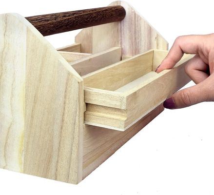 Ordine personalizzato accettato Scatola per attrezzi artigianali con legno di pino/bamboo
