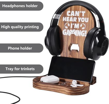 Hotel Casa Decorazione Bagno Etui per cuffie in legno Decorazioni per giocatori Ragazzo adolescente