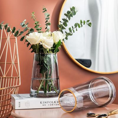 Vaso di vetro verde in stile moderno in colore puro personalizzato per l'anniversario