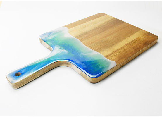 Cucina per la conservazione del pane in legno di marmo con tavole da taglio a base di resina di noce a forma di oceano
