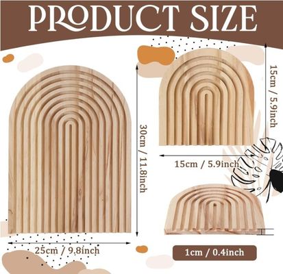 Disegno di taglio in legno a forma di arcobaleno per la decorazione della cucina domestica