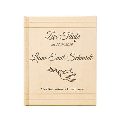 Stampa a schermo di seta/Logo bruciato Scatola di risparmio in legno per bambini in forma di libro personalizzato