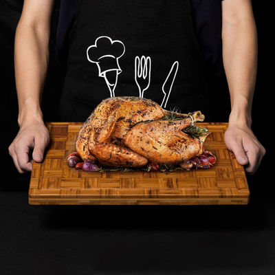 Tavola da taglio di acciaio per cucina professionale di bambù e legno d'olivo con contenitori