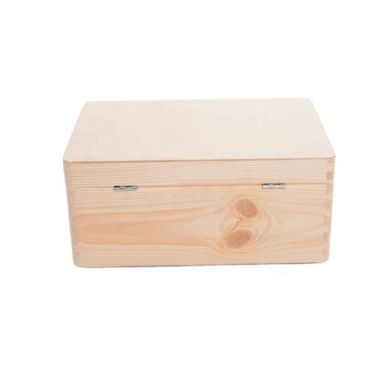 Ordine su misura Accettabile rettangolo non finito Deposito decorativo Scatola di imballaggio in legno