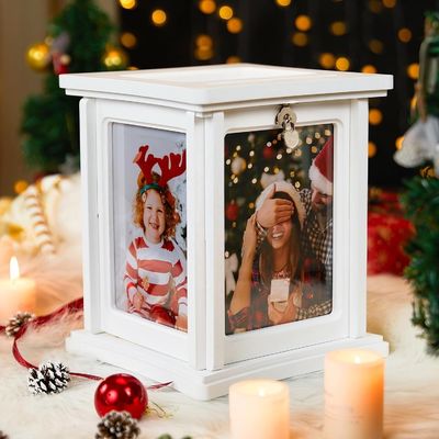 Ricevimento di nozze Eucalyptus DIY Envelope Scatola di legno con lucchetto campione gratuito