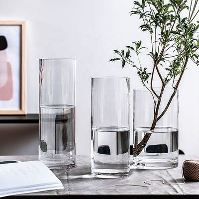 Vaso di vetro trasparente per decorazioni di ogni stagione di 10-20 cm di diametro