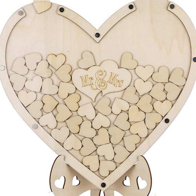 Decorazione matrimoniale Prop Personalizza taglia telaio in legno con libro degli ospiti unico segno Drop Top