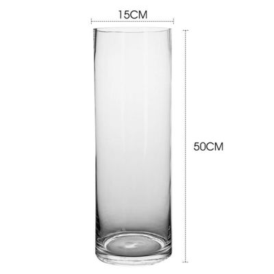 Vaso cilindrico in vetro alto e spessa per la selezione di vacanze in stile moderno