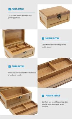 Imballaggio regalo di lusso con stampa laser incisa su scatola di legno di bambù personalizzata