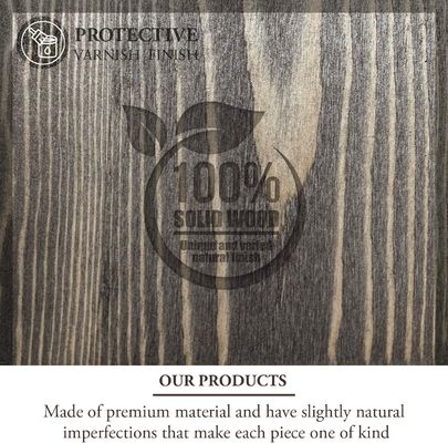 21 Peg Tenitore anello in legno per muro montato Vintage Grigio Display gioielli in legno massello