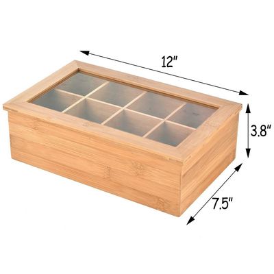 Scatola da tè per regalo in legno con logo personalizzato e colore semplice