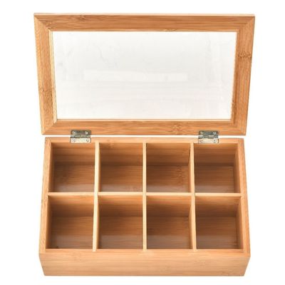 Scatola da tè per regalo in legno con logo personalizzato e colore semplice
