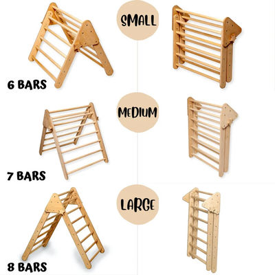 Set di triangolo di arrampicata in legno per bambini Parco giochi Montessori